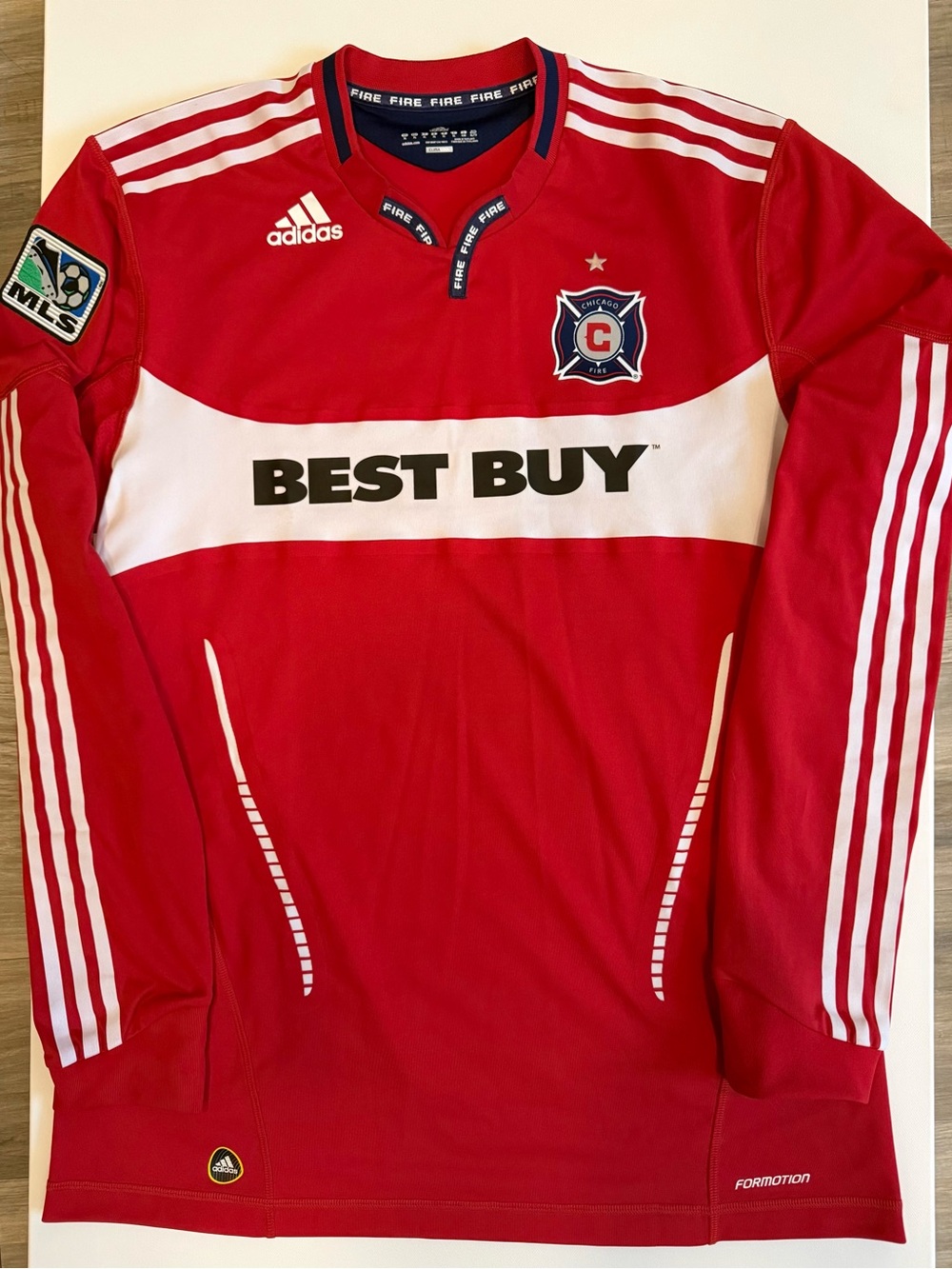 Adidas Formotion Chicago Fire FC Long Sleeve Player Version Match Jersey